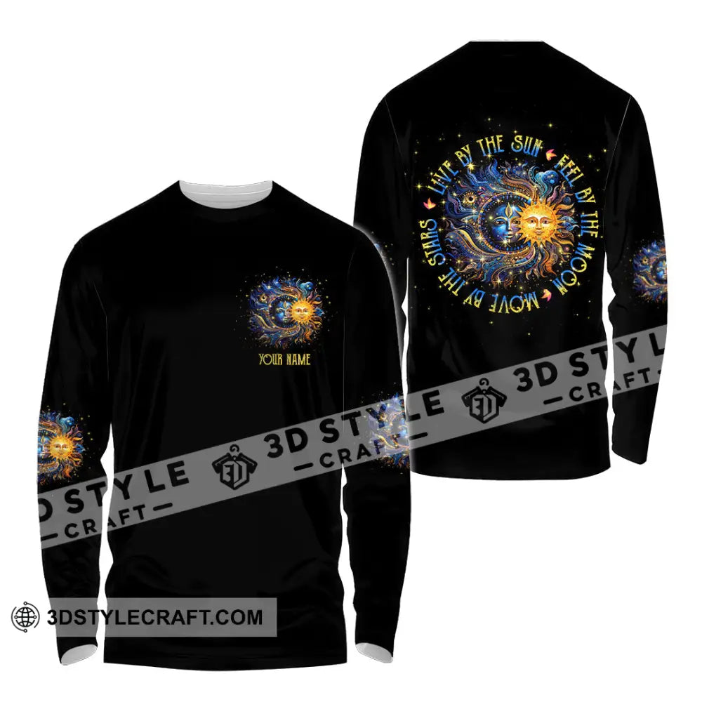 Unisex Shirt - Custom Text Shirt Live By The Sun Hippie Shirt Long Sleeve Shirt / S T-shirt