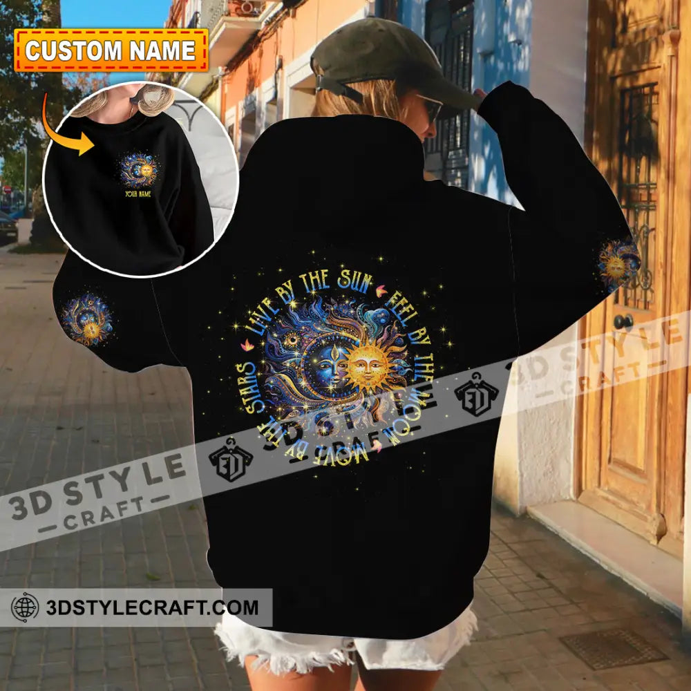 Unisex Shirt - Custom Text Shirt Live By The Sun Hippie Shirt T-shirt
