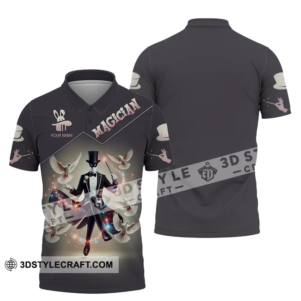 Unisex Shirt - Custom Text Magician Polo / S T-Shirt