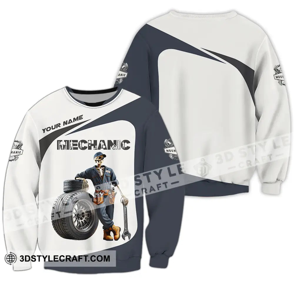 Unisex Shirt - Custom Text Mechanic Long Sleeve / S T-Shirt