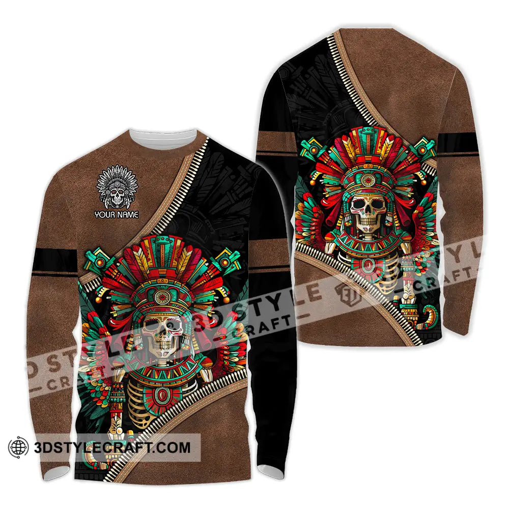 Unisex Shirt - Custom Text Shirt Mexico Aztec Classic Shirt Long Sleeve Shirt / S T-shirt