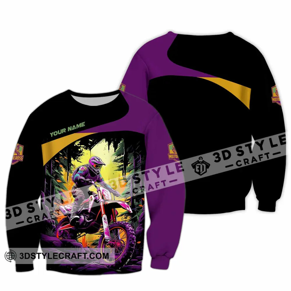 Unisex Shirt - Custom Text Shirt Mountain Bike Shirt Long Sleeve / S T-shirt