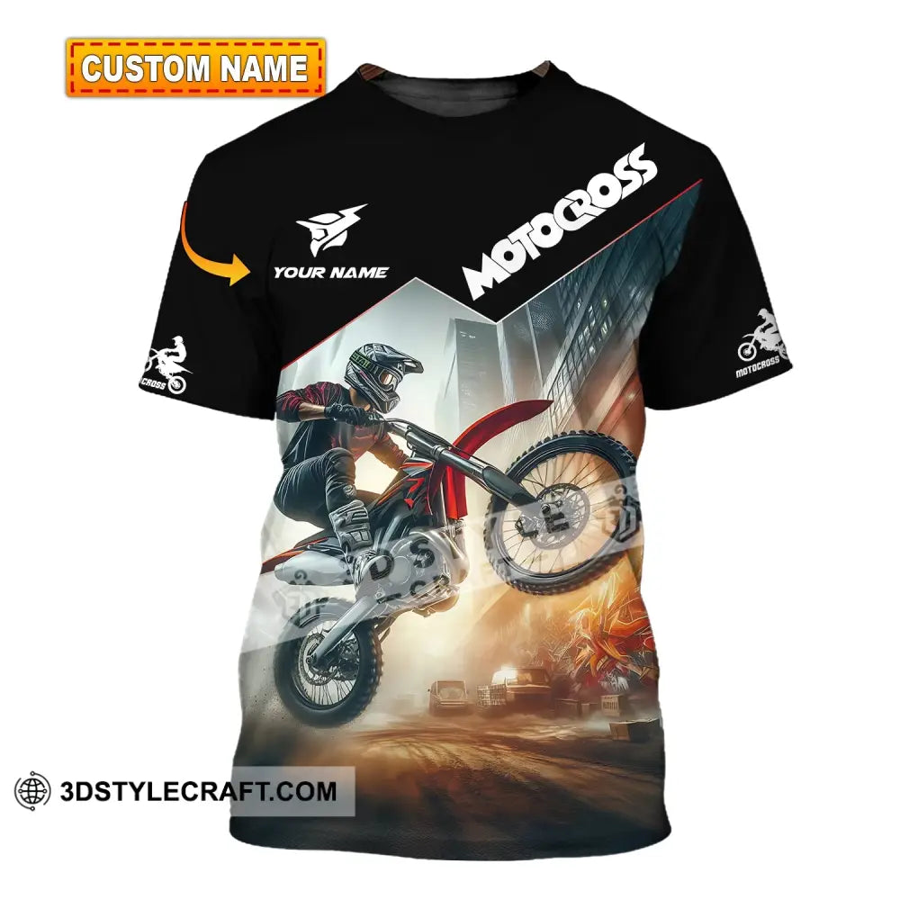Unisex Shirt - Custom Text Motocross T-Shirt