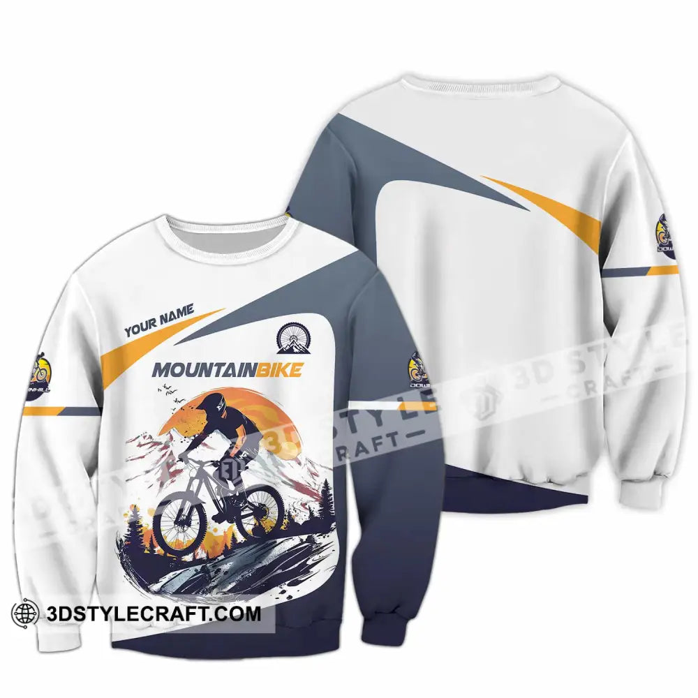 Unisex Shirt - Custom Text Shirt Mountain Bike Shirt Long Sleeve / S T-shirt