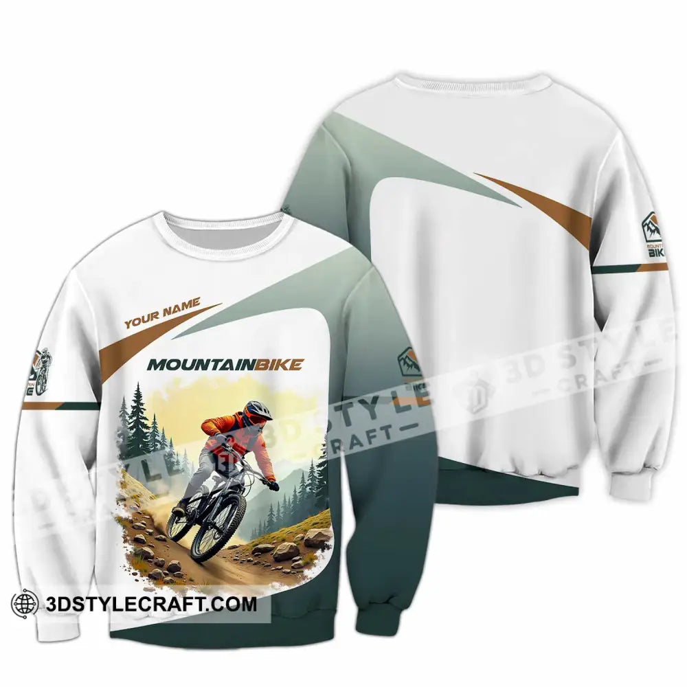 Unisex Shirt - Custom Text Shirt Mountain Bike Shirt Long Sleeve / S T-shirt