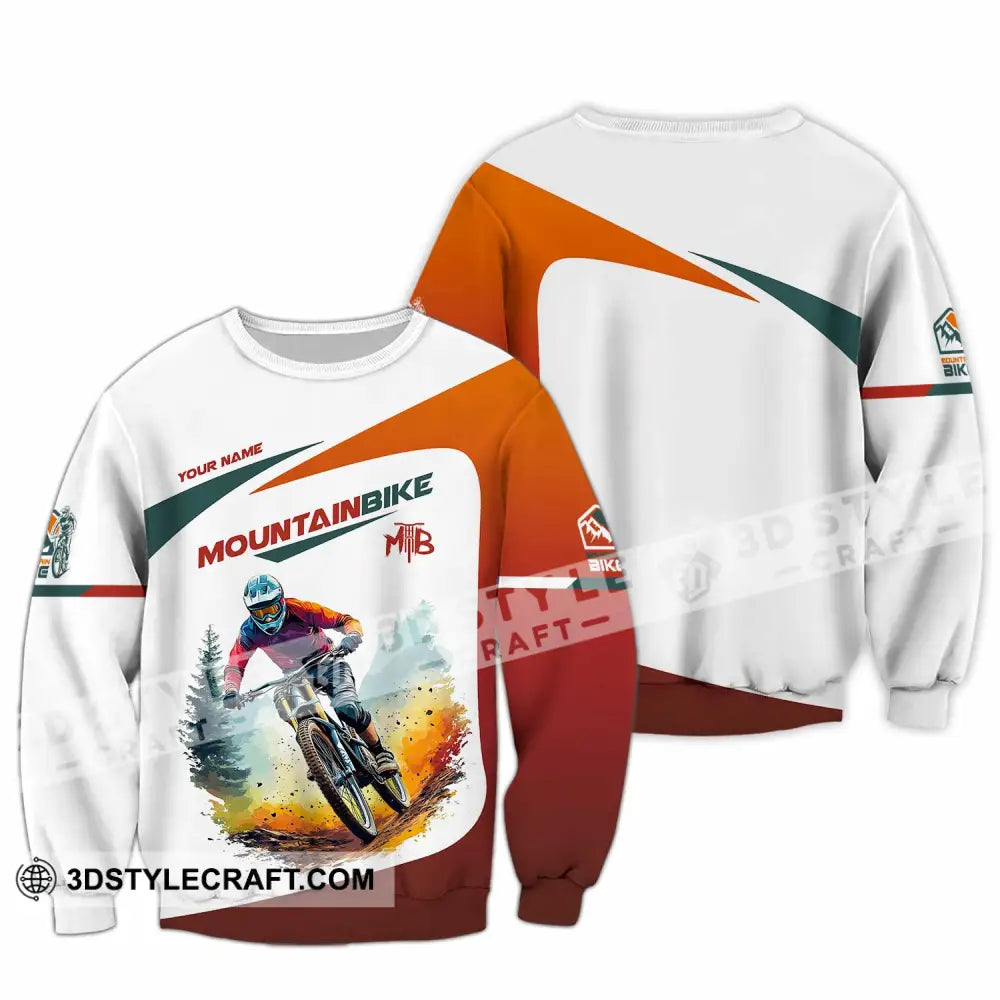 Unisex Shirt - Custom Text Shirt Mountain Bike Shirt Long Sleeve / S T-shirt