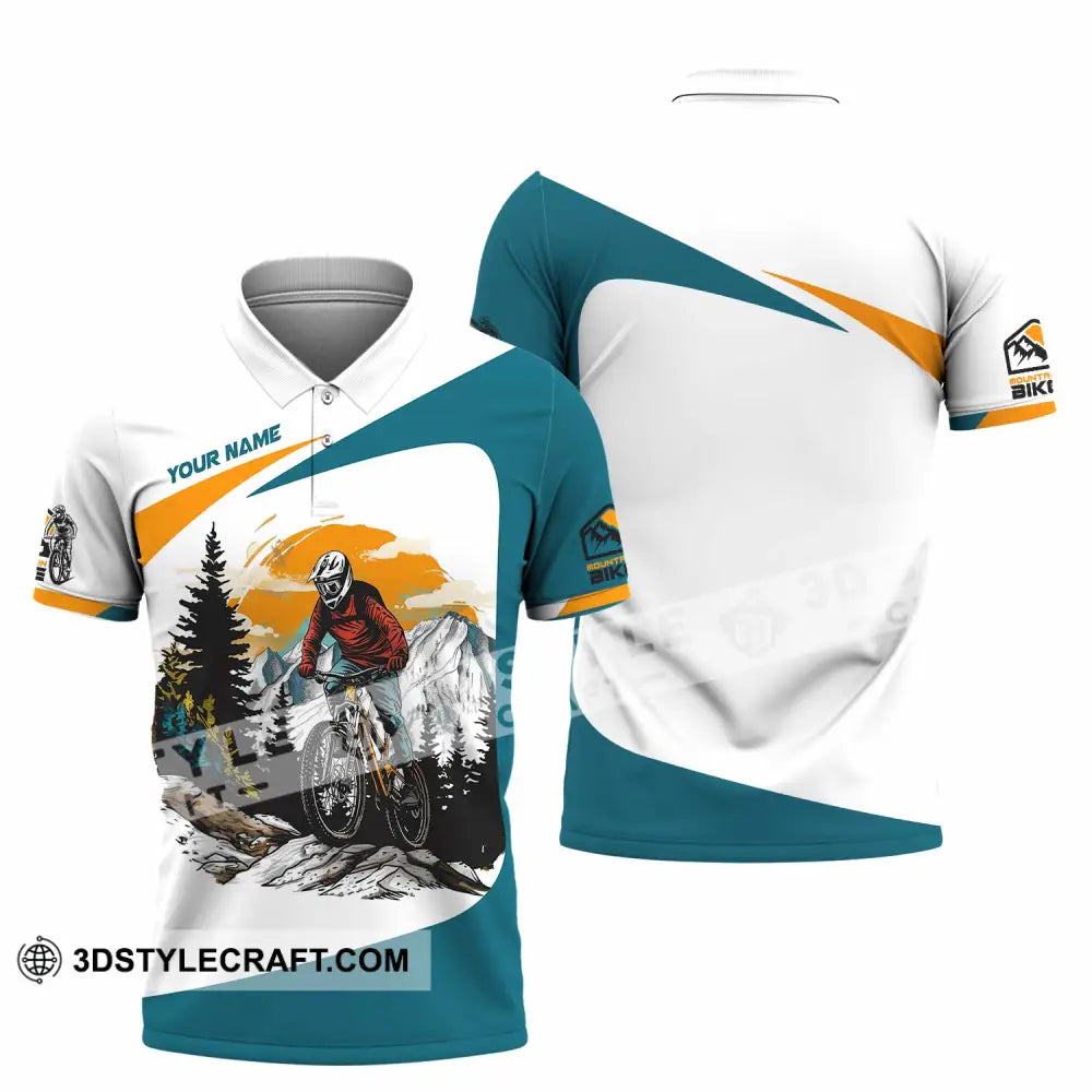 Unisex Shirt - Custom Text Shirt Mountain Bike Shirt Polo Shirt / S T-shirt