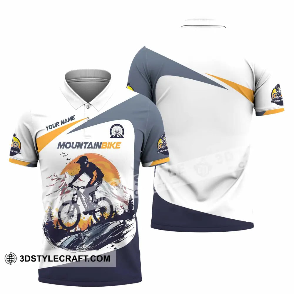Unisex Shirt - Custom Text Shirt Mountain Bike Shirt Polo Shirt / S T-shirt