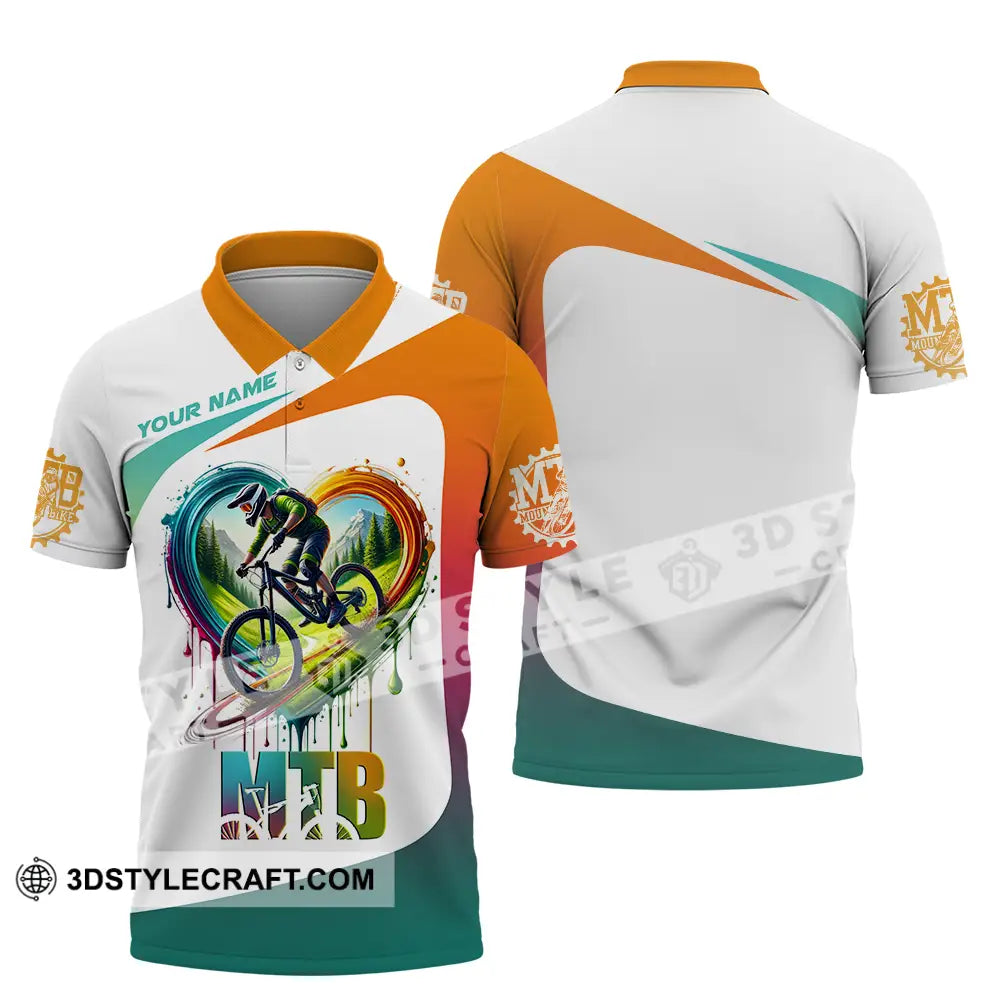 Unisex Shirt - Custom Text Shirt Mountain Bike Shirt Polo Shirt / S T-shirt