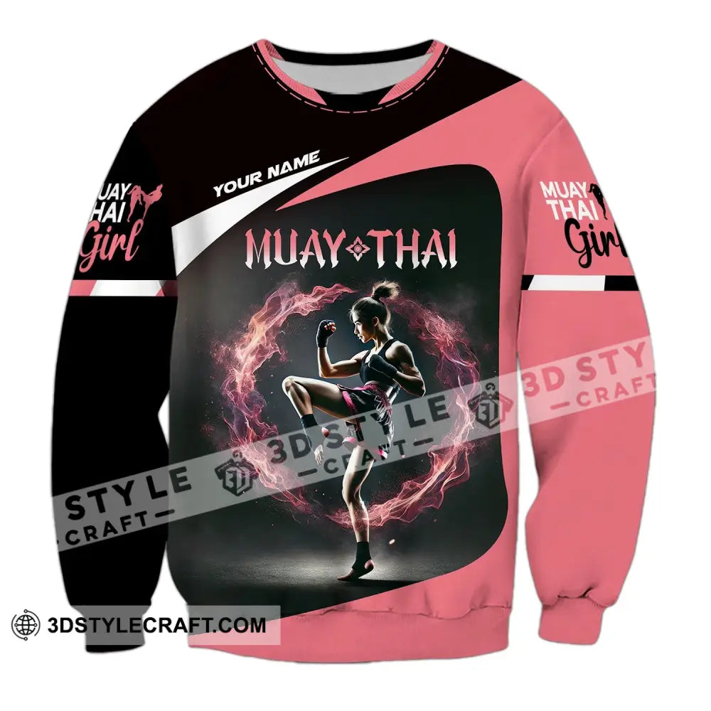 Unisex Shirt - Custom Text Muay Thai Long Sleeve / S T-Shirt