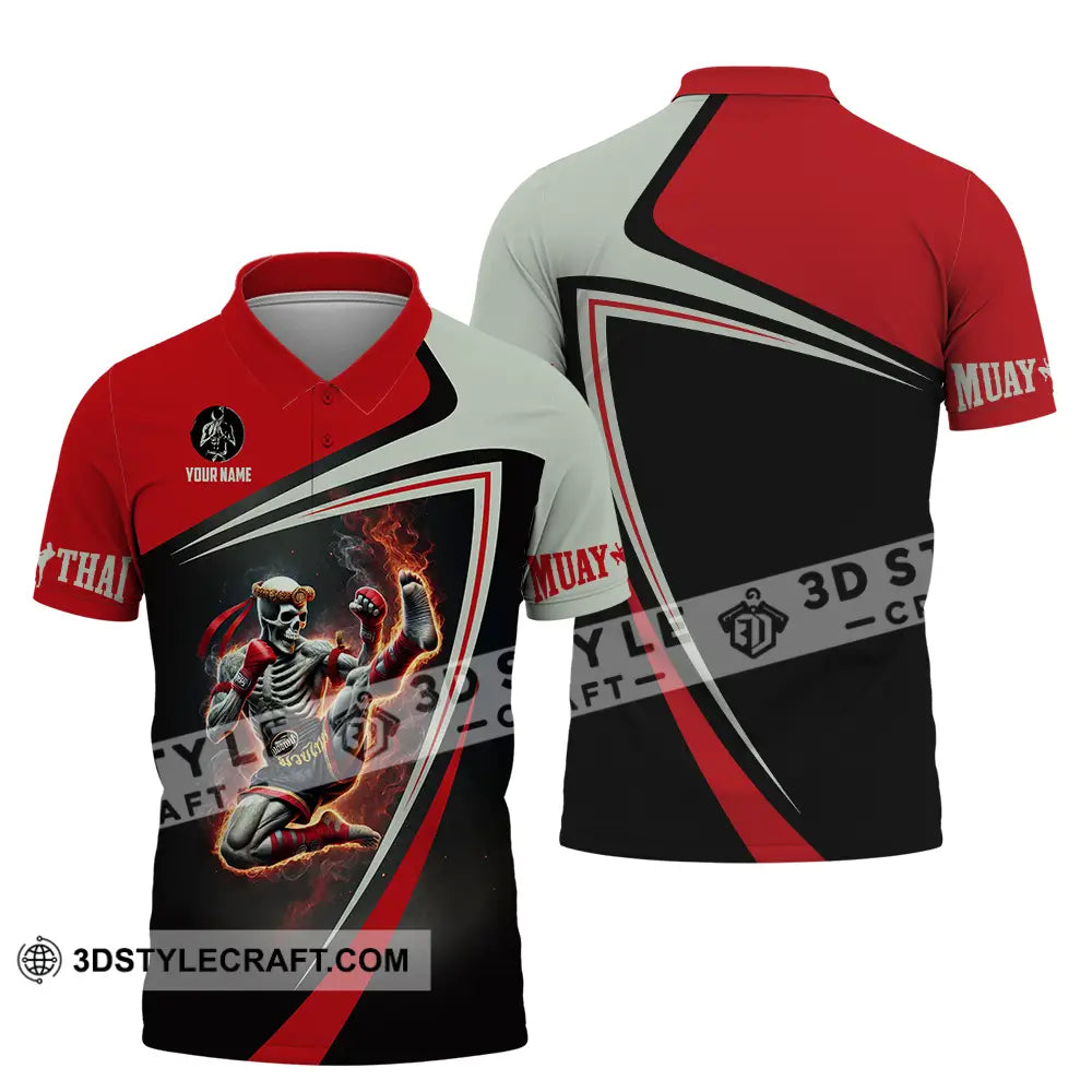 Unisex Shirt - Custom Text Muay Thai Polo / S T-Shirt