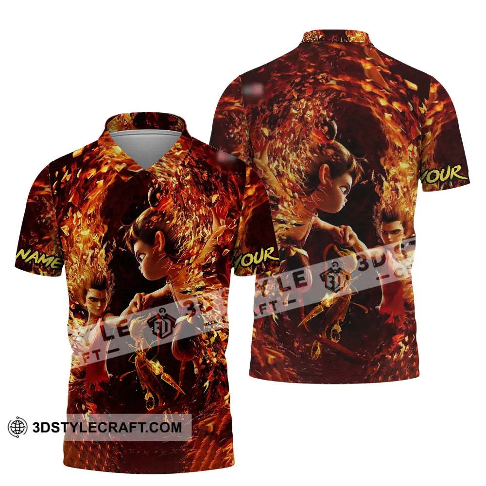 Unisex Shirt - Custom Text Shirt Ne Zha Shirt Polo Shirt / S T-shirt