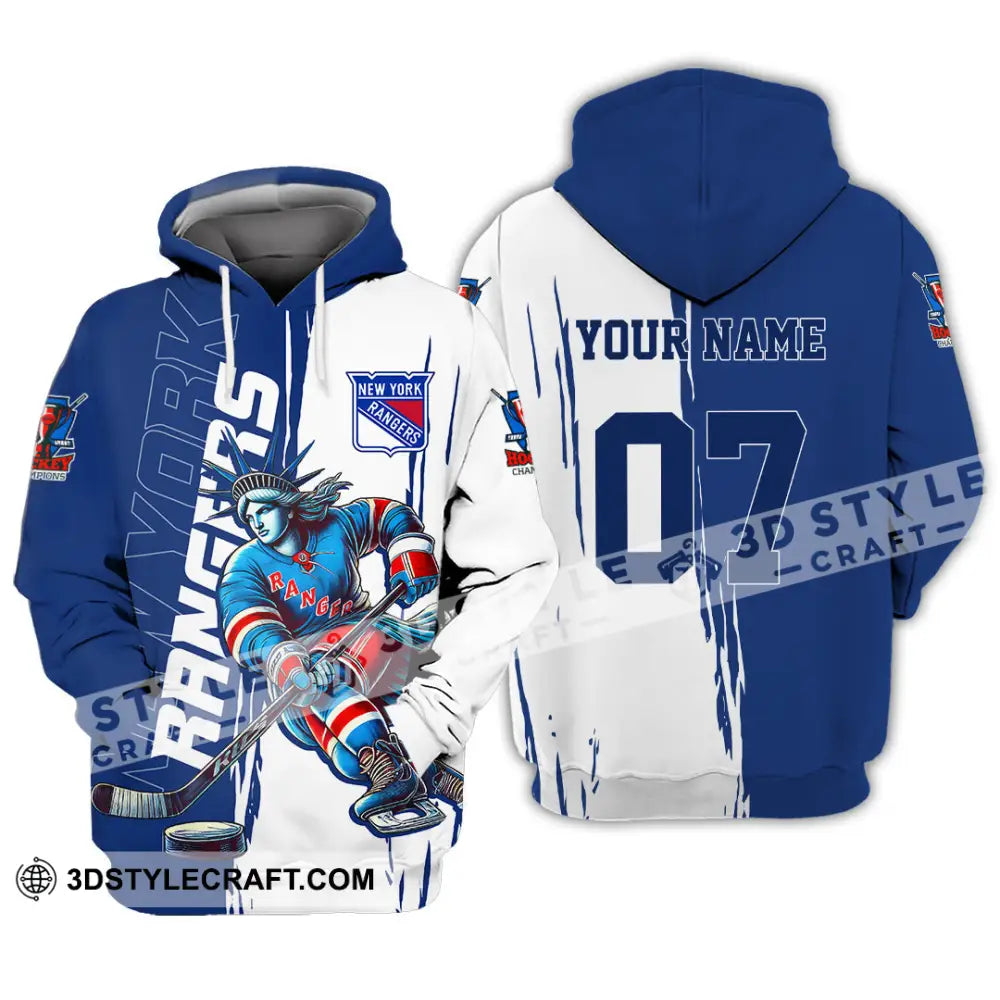 Unisex Shirt - Custom Text Shirt New York Rangers Shirt Hoodie / S T-shirt