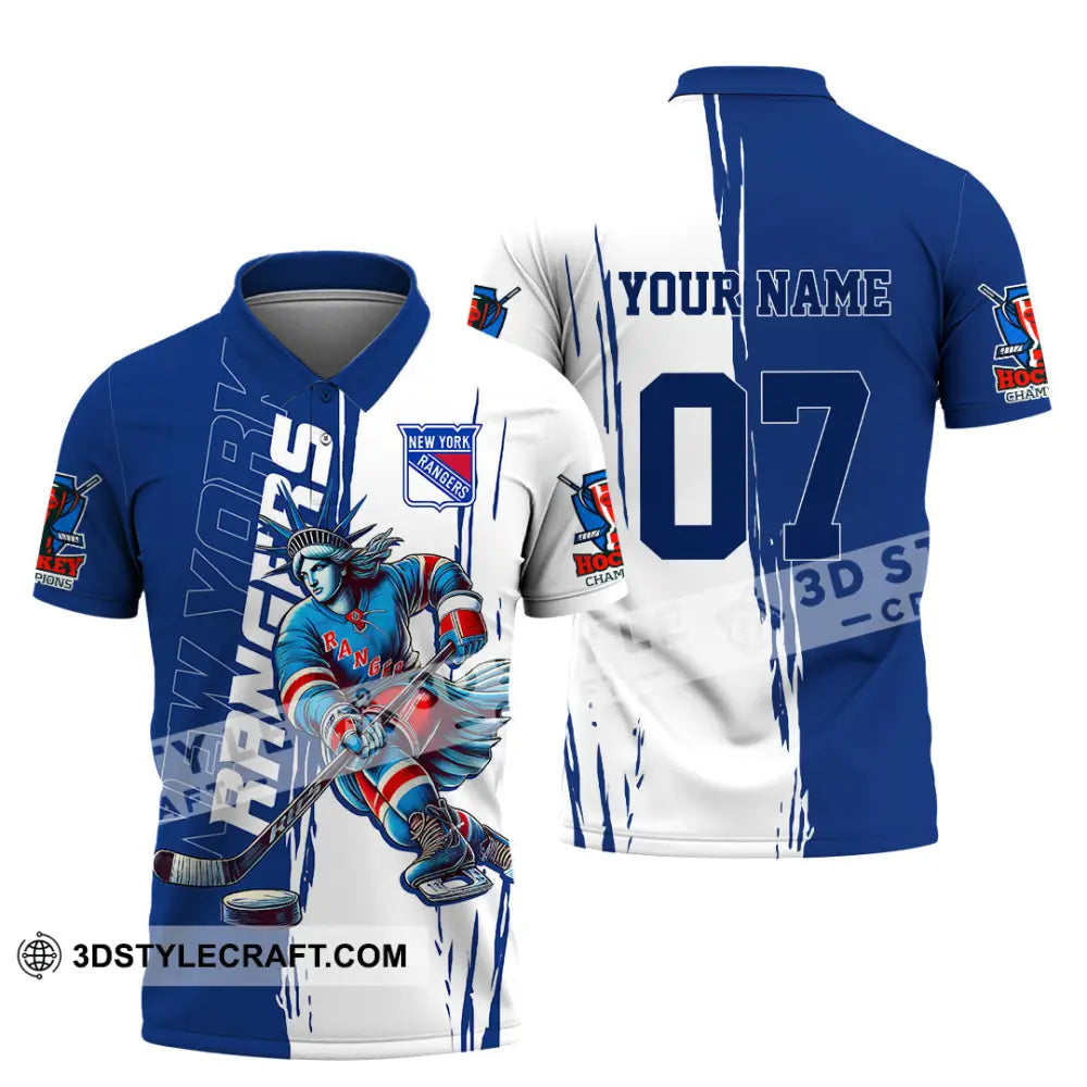 Unisex Shirt - Custom Text Shirt New York Rangers Shirt Polo Shirt / S T-shirt