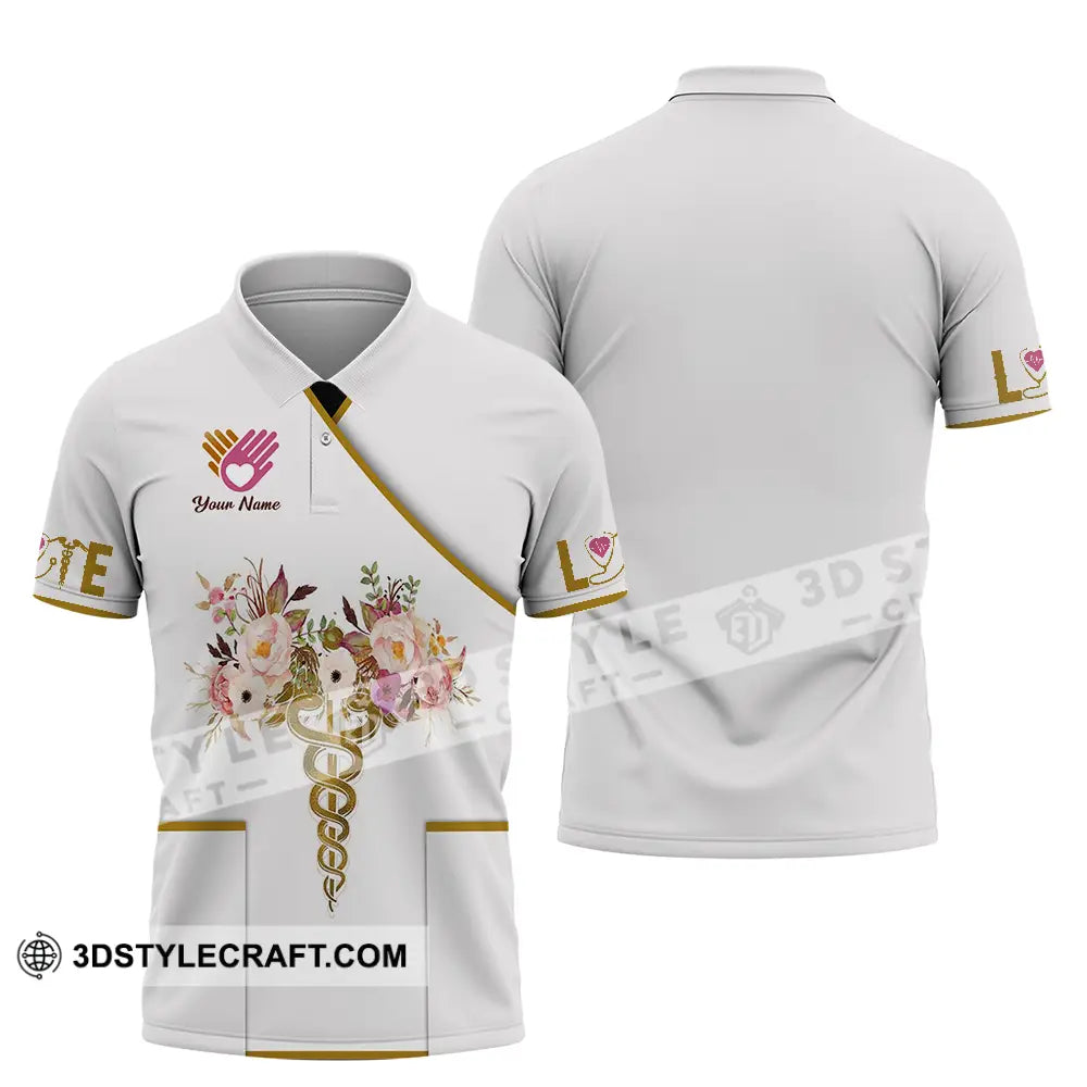 Unisex Shirt - Custom Text Nurse Love Polo / S T-Shirt