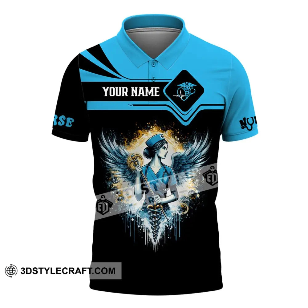 Unisex Shirt - Custom Text Nurse Polo / S T-Shirt