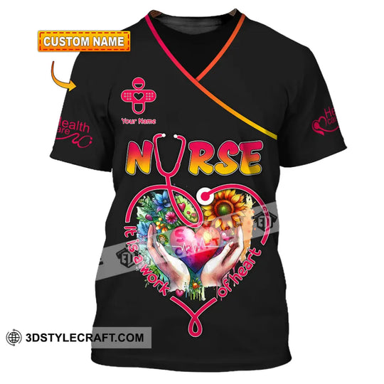 Unisex Shirt - Custom Text Nurse Shirt style option 1
