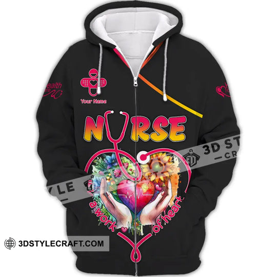 Unisex Shirt - Custom Text Nurse Shirt style option 2