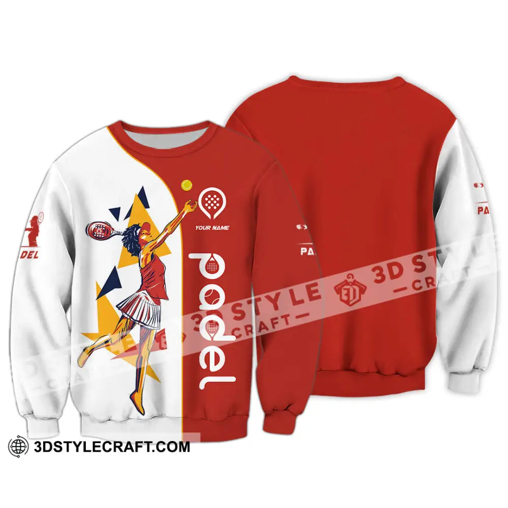 Unisex Shirt - Custom Text Shirt Padel Long Sleeve / S T-shirt