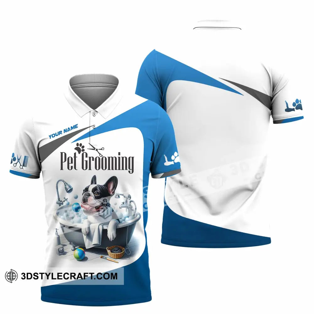 Unisex Shirt - Custom Text Shirt Pet Grooming Shirt Polo Shirt / S T-shirt