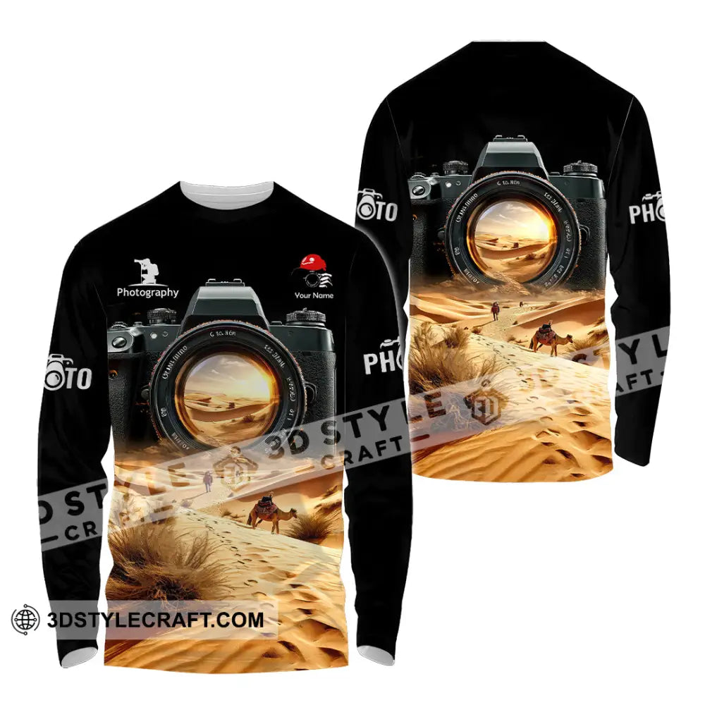 Unisex Shirt - Custom Text Shirt Photographer Shirt Long Sleeve Shirt / S T-shirt
