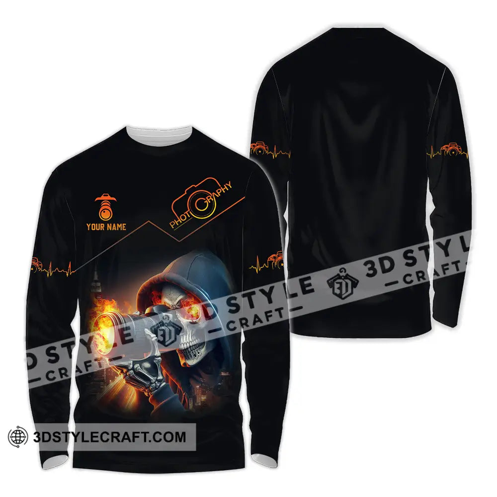 Unisex Shirt - Custom Text Shirt Photography Shirt Long Sleeve Shirt / S T-shirt