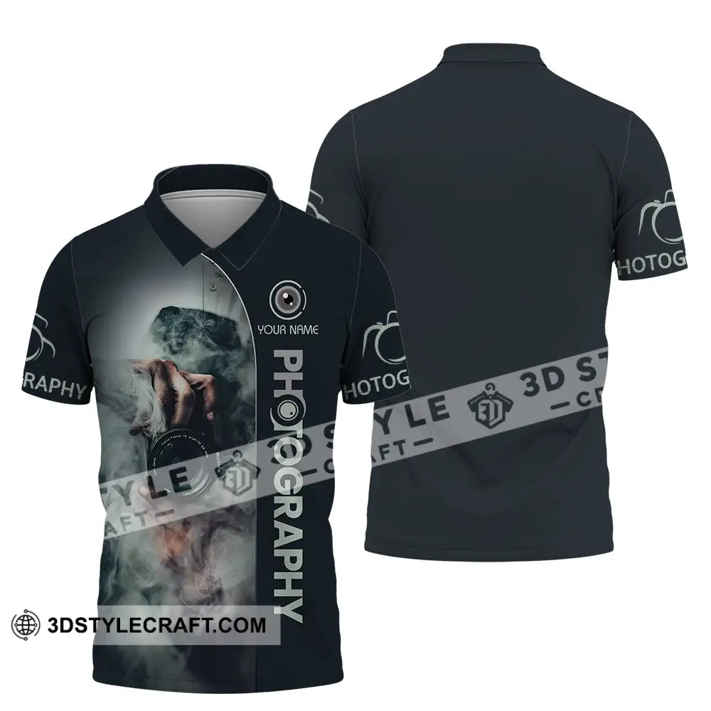 Unisex Shirt - Custom Text Photography Polo / S T-Shirt
