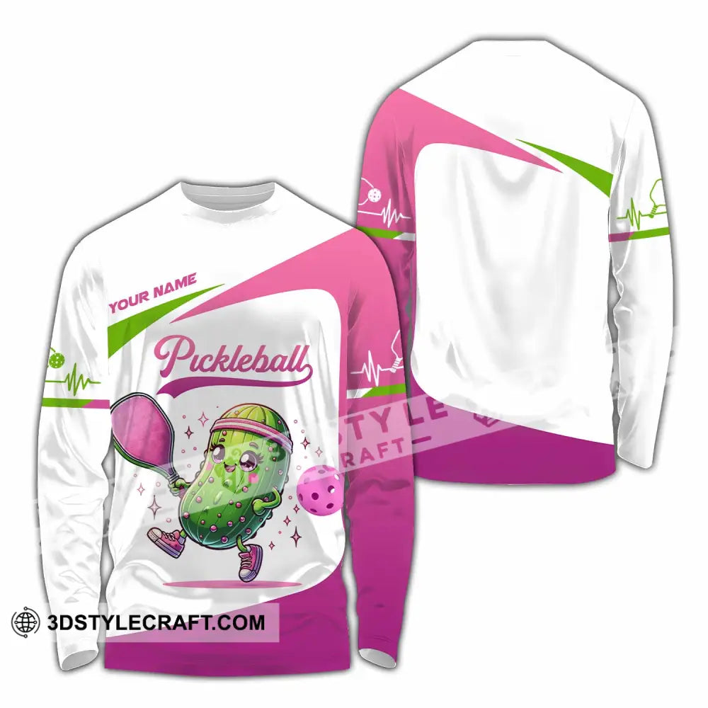 Unisex Shirt - Custom Text Shirt Pickleball Shirt Long Sleeve Shirt / S T-shirt