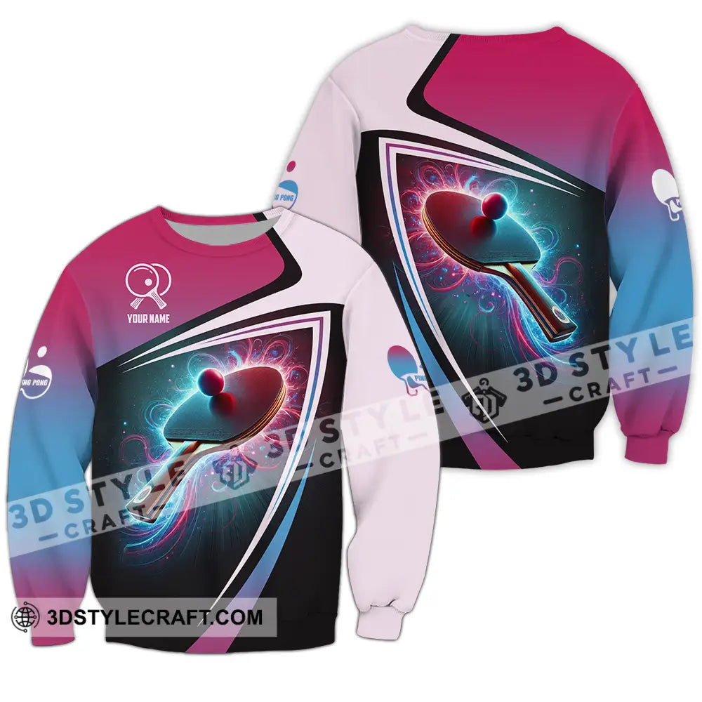 Unisex Shirt - Custom Text Shirt Ping Pong Shirt Long Sleeve / S T-shirt