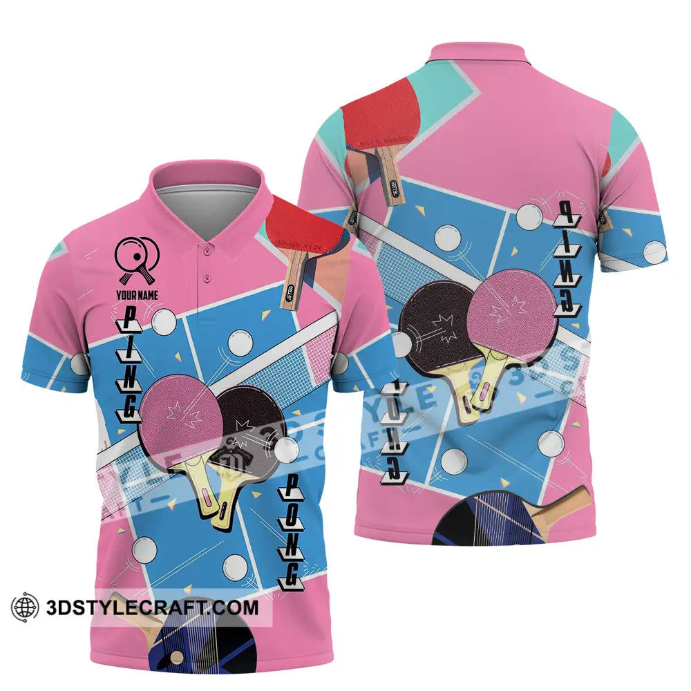 Unisex Shirt - Custom Text Shirt Ping Pong Shirt Polo Shirt / S T-shirt