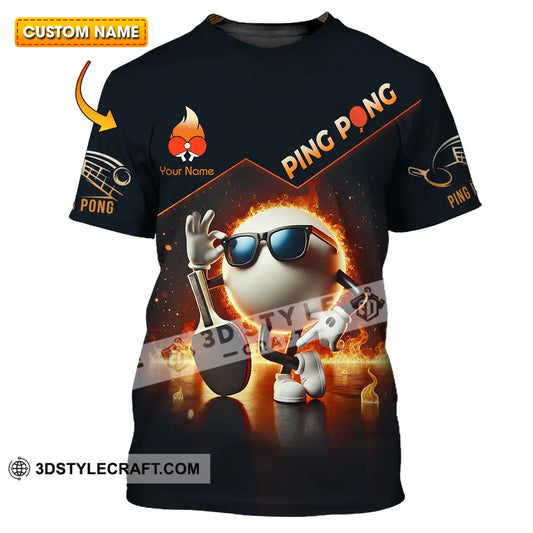 Unisex Shirt - Custom Text Ping Pong T-Shirt