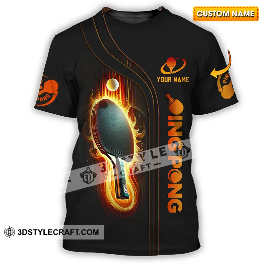 Unisex Shirt - Custom Text Shirt Ping Pong Shirt T-shirt