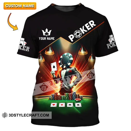 Unisex Shirt - Custom Text Shirt Poker style option 1