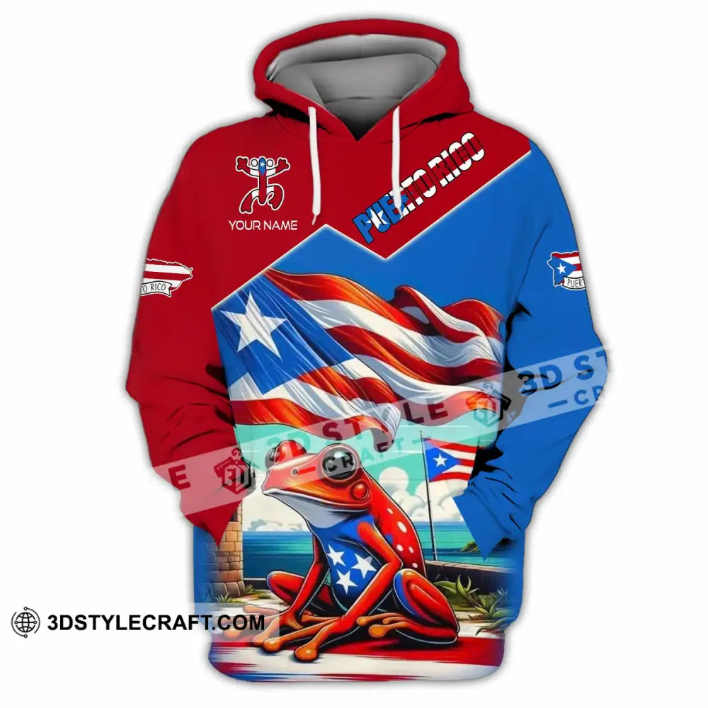 Unisex Shirt - Custom Text Shirt Puerto Rico Classic Shirt Hoodie / S T-shirt