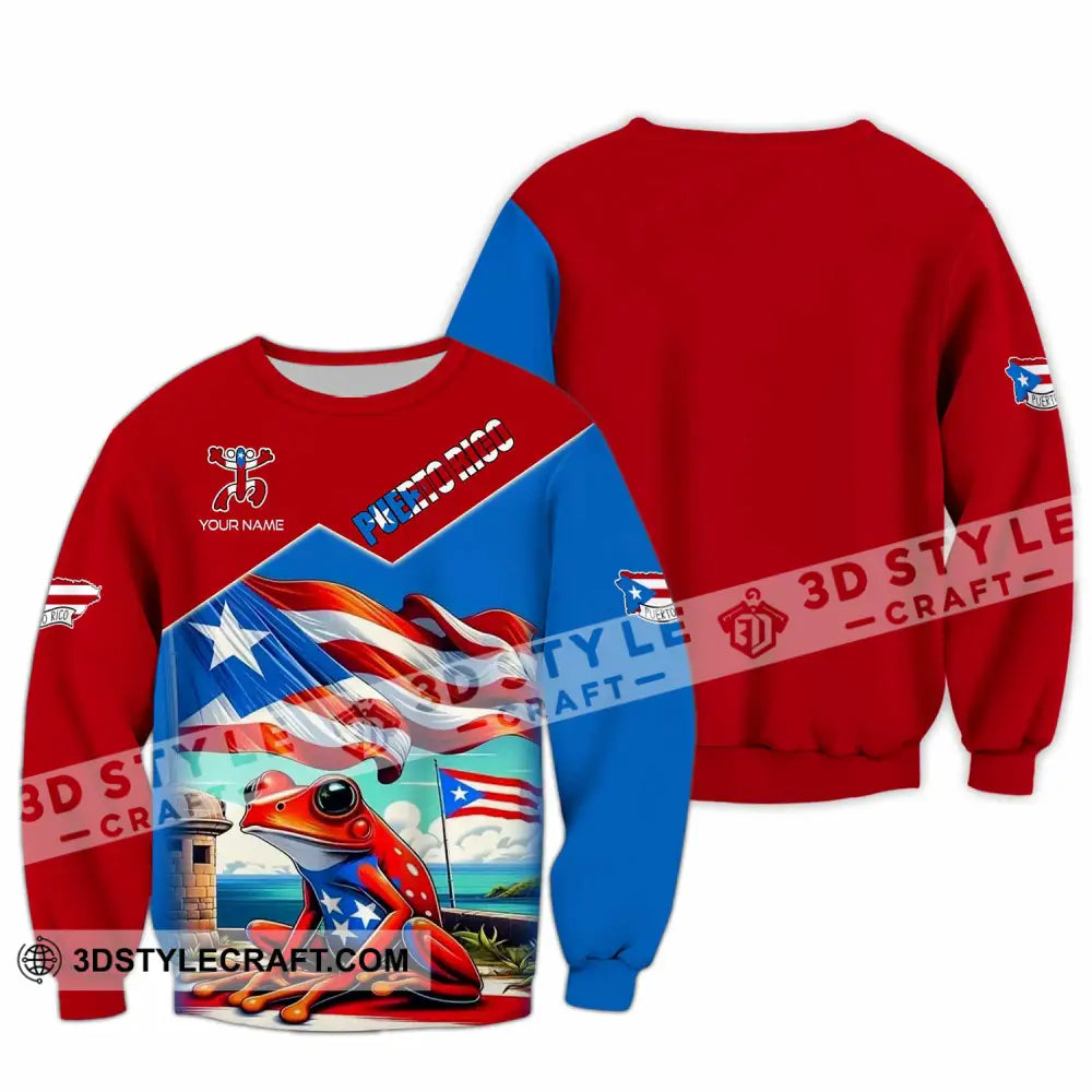 Unisex Shirt - Custom Text Shirt Puerto Rico Classic Shirt Long Sleeve / S T-shirt
