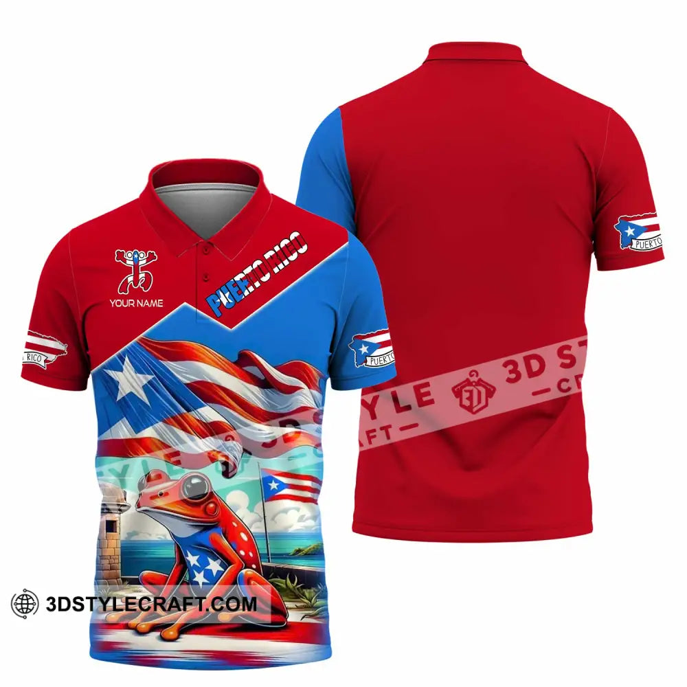 Unisex Shirt - Custom Text Shirt Puerto Rico Classic Shirt Polo Shirt / S T-shirt