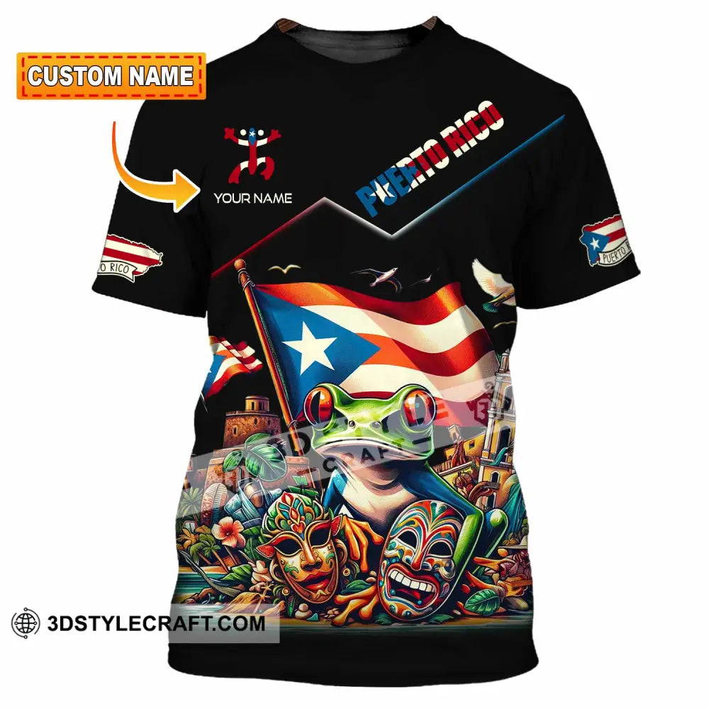 Unisex Shirt - Custom Text Shirt Puerto Rico Shirt T-shirt