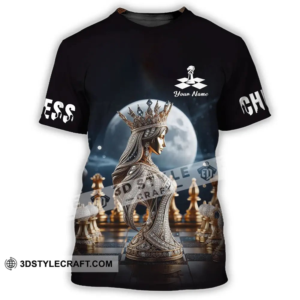 Unisex Shirt - Custom Text Queen Chess T-Shirt / S T-Shirt