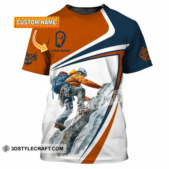 Unisex Shirt - Custom Text Shirt, Rock Climb style option 1