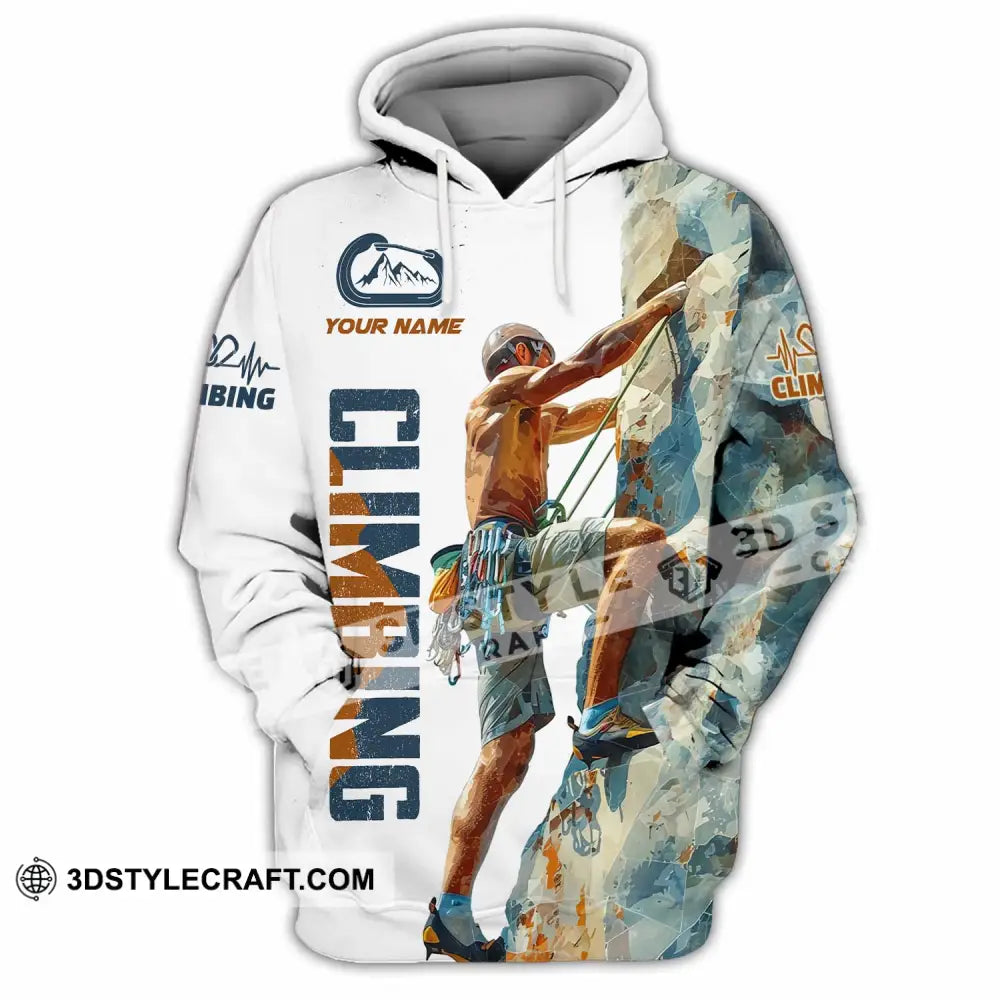 Unisex Shirt - Custom Text Shirt Rock Climbing Hoodie / S T-shirt