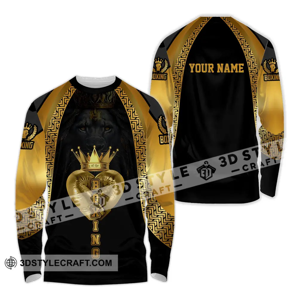 Unisex Shirt - Custom Text Shirt Royal Boxing Shirt Long Sleeve Shirt / S T-shirt