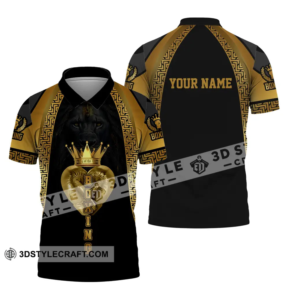 Unisex Shirt - Custom Text Shirt Royal Boxing Shirt Polo Shirt / S T-shirt
