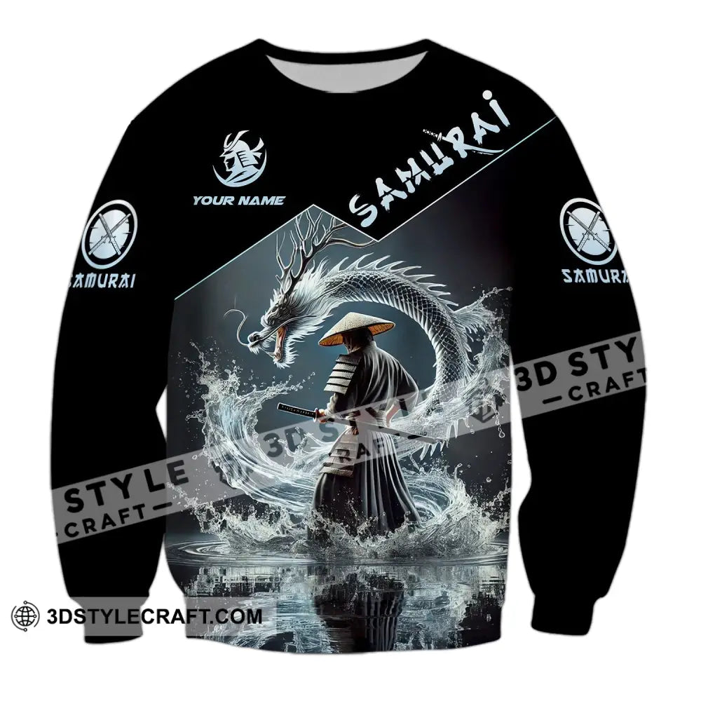 Unisex Shirt - Custom Text Samuarai Long Sleeve / S T-Shirt