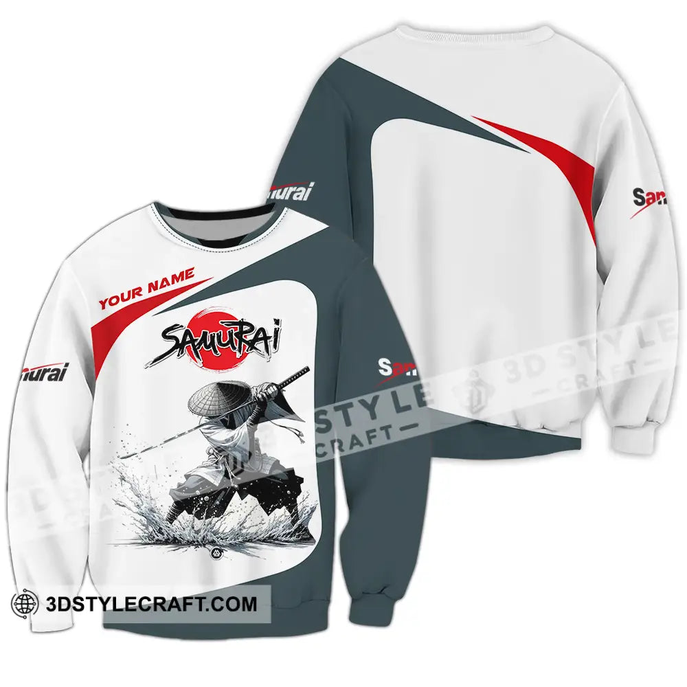 Unisex Shirt - Custom Text Samurai Long Sleeve / S T-Shirt