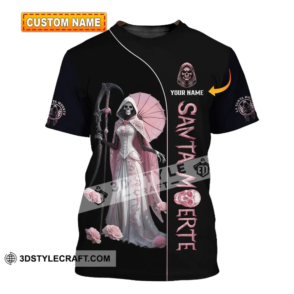 Unisex Shirt - Custom Text Santa Muerte T-Shirt