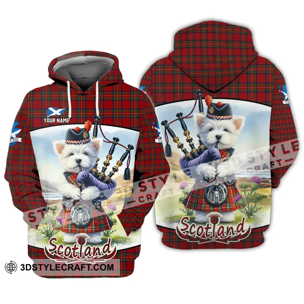 Unisex Shirt - Custom Text Shirt Scotland Dog Shirt Hoodie / S T-shirt