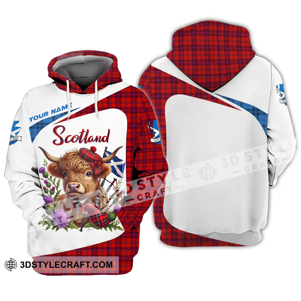 Unisex Shirt - Custom Text Shirt Scotland Highland Cow Shirt Hoodie / S T-shirt