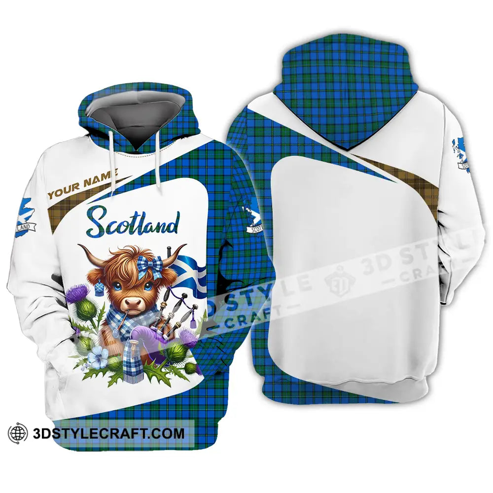 Unisex Shirt - Custom Text Shirt Scotland Highland Cow Shirt Hoodie / S T-shirt