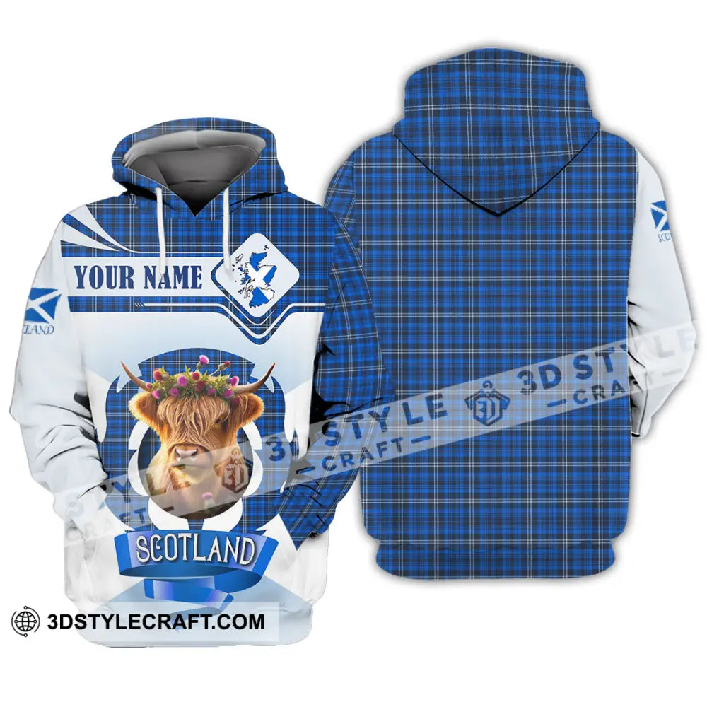Unisex Shirt - Custom Text Shirt Scotland Highland Cow Shirt Hoodie / S T-shirt