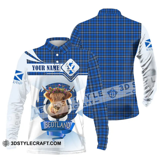 Unisex Shirt - Custom Text Shirt, Scotland Highland Cow Shirt style option 3